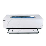 Elementi Plus Carrara Marble Pocelain Fire Table OFP121BW