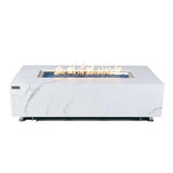 Elementi Plus Carrara Marble Pocelain Fire Table OFP121BW