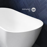 Swiss Madison Sublime 60" Single Slipper Freestanding Bathtub