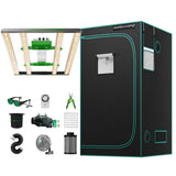 Mars Hydro FC 3000-EVO LED Grow Light + 3' x 3' Grow Tent + iFresh Inline Fan Combo with Temperature and Humidity Controller