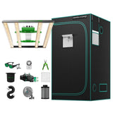 Mars Hydro FC-E3000 LED Grow Light + 3' x 3' Grow Tent + iFresh Inline Fan Combo with Temperature and Humidity Controller