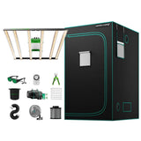 Mars Hydro FC-E4800 LED Grow Light + 4' x 4' Grow Tent + iFresh Inline Fan Combo with Temperature and Humidity Controller
