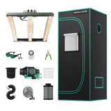Mars Hydro FC1500-EVO LED Grow Light + 2.3' x 2.3' Grow Tent + iFresh Inline Fan Combo with Temperature and Humidity Controller