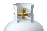Flame King 100LB Multi-Valve Propane Tank High Capacity Filler