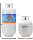 Flame King 40lb Propane Tank LP Cylinder with OPD
