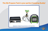 Flame King 5lb Propane Tank LP Cylinder with OPD