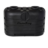 Flame King Dual 20LB LP Propane Tank Light Plastic Heavy Duty Cover RV Trailer Black