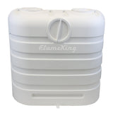Flame King Dual 30LB LP Propane Tank Light Plastic Heavy Duty Cover RV Trailer White