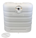 Flame King Dual 30LB LP Propane Tank Light Plastic Heavy Duty Cover RV Trailer White