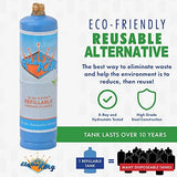 Flame King Eco Friendly Sustainable 1lb Refillable Propane Tank Welding LP Cylinder 14.1