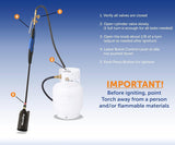 Flame King Heavy Duty Propane Torch Weed Burner 500,000 BTU with Push Button Piezo Ignitor
