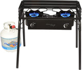 Flame King Outdoor Propane Double Dual Burner Cooker Stove