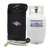 Flame King Propane Gas Hauler Kit 10lb Propane Tank, Adapter Hose and Insulated Protective Carry Case