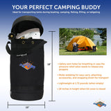 Flame King Propane Gas Hauler Kit 10lb Propane Tank, Adapter Hose and Insulated Protective Carry Case