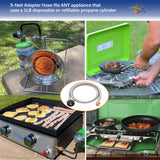 Flame King Propane Gas Hauler Kit 5lb Gauge Propane Tank, Adapter Hose and Insulated Protective Carry Case