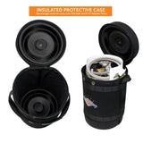 Flame King Propane Gas Hauler Kit 5lb Gauge Propane Tank, Adapter Hose and Insulated Protective Carry Case