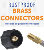 Flame King Regulator Hose Adapter Connect to 20Lb Tank for 17 and 22 inch Tabletop Grill Griddle, 6 Feet