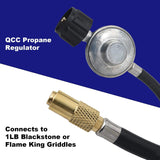 Flame King Regulator Hose Adapter Connect to 20Lb Tank for 17 and 22 inch Tabletop Grill Griddle, 6 Feet