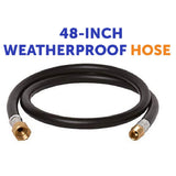 Flame King Thermo Plastic Hose Assembly for LP and Natural Gas, 48 Inch, 3/8 Inch