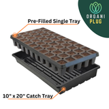 OrganiPlug Seed & Cutting Plugs - Pre-Filled Tray w/ 50 Tall Plugs - Single, Case, and Pallet