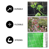 Common Culture Soft Mesh Nylon Trellis Netting Bulk Roll 5 ft x 225 ft w/ 3.5 in Squares + Trojan 2 Inch Straight Scissors