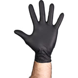 Nitrile Powder-Free Exam Gloves - 6 Mil, Black, Size: S (100/box) - Case of 10