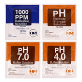 HM Digital 20 pack mix of 1000 ppm TDS pH 4 pH7 pH storage solutions