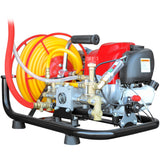 PRE ORDER: 1.6HP Skid Sprayer Barrel Mount Only with Honda GX35 100ft Hose and 500 PSI Pump for Pest Control