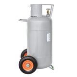 Flame King 40lb Horizontal & Vertical Empty Propane Cylinder with OPD & Wheels