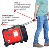 5500 Watt Inverter Generator Super Quiet Portable Gas Power Professional Use