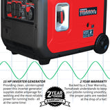 5500 Watt Inverter Generator Super Quiet Portable Gas Power Professional Use