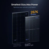 BougeRV 16BB N-Type 200 Watt Bifacial Solar Panel