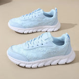 Lace Up Round Toe Star Mesh Athletic