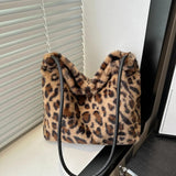 Leopard Furry Shoulder Bag