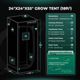 Mars Hydro 2' x 2' x 4' 8" (60cm x 60cm x 140cm) Indoor Grow Tent