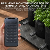 Mars Hydro 3-Pack Smart Soil Sensor Kit for EC, Moisture & Temperature