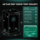 Mars Hydro 4' x 4' x 6' 8" (120cm x 120cm x 200cm) Indoor Grow Tent