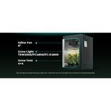 Mars Hydro 4' x 4' x 6' 8" (120cm x 120cm x 200cm) Indoor Grow Tent
