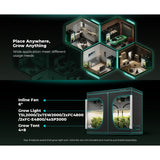 Mars Hydro 4' x 8' x 6' 8" (120cm x 240cm x 200cm) Indoor Grow Tent