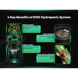 Mars Hydro 5-Gallon Deep Water Culture Hydroponic System Kit w/ 2