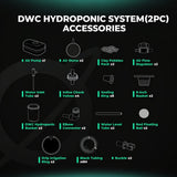 Mars Hydro 5-Gallon Deep Water Culture Hydroponic System Kit w/ 2