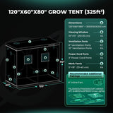 Mars Hydro 5' x 10' x 6' 8" (150cm x 300cm x 200cm) Indoor Grow Tent