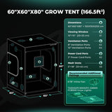 Mars Hydro 5' x 5' x 6' 8" (150cm x 150cm x 200cm) Indoor Grow Tent