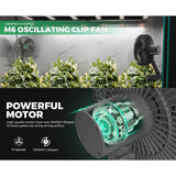 Mars Hydro 6" Auto-Oscillating Clip Fan