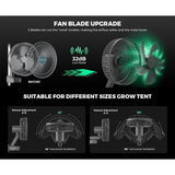 Mars Hydro 6" Auto-Oscillating Clip Fan