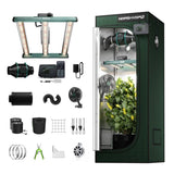 Mars Hydro FC 1500 Complete Grow Tent Kit - 150W LED, 2x2 2000D Tent & 4-Inch Ventilation