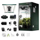 Mars Hydro FC 3000 Complete Grow Tent Kit - 300W LED, 3.3x3.3 2000D Tent & 4-Inch Ventilation