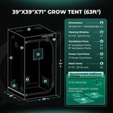 Mars Hydro FC3000 Bridgelux 3x3 iFresh Grow Tent Kit