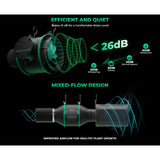 Mars Hydro iFresh 4" Smart Inline Duct Fan & Carbon Filter Combo