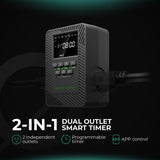Mars Hydro iTime 2-in-1 Dual Outlet Smart Timer w/ App Control